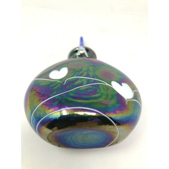 Studio Art Glass Iridescent Nouveau Perfume Bottle - Picture 6 of 10